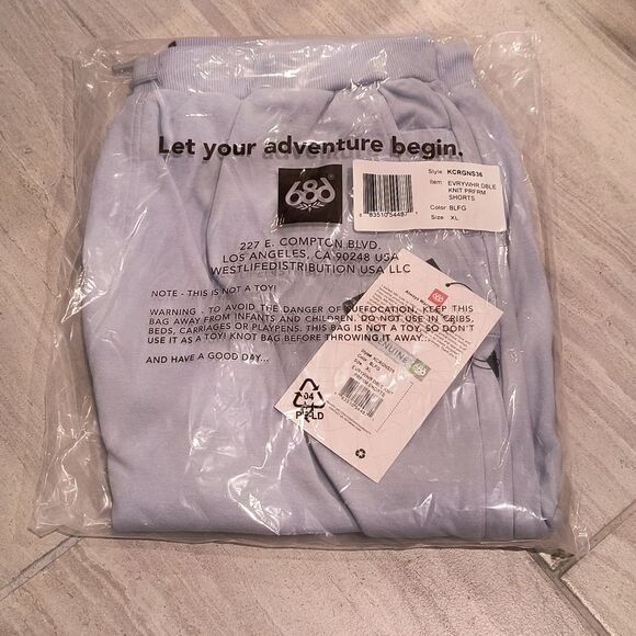 NWT 686 XL Blue Fog Everywhere Double Knit Performance Shorts - Picture 7 of 8